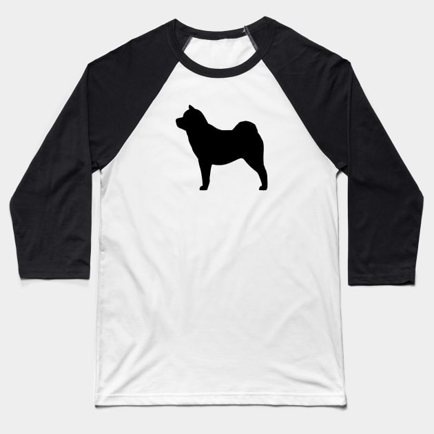 Smooth Chow Chow Silhouette Baseball T-Shirt by Coffee Squirrel
